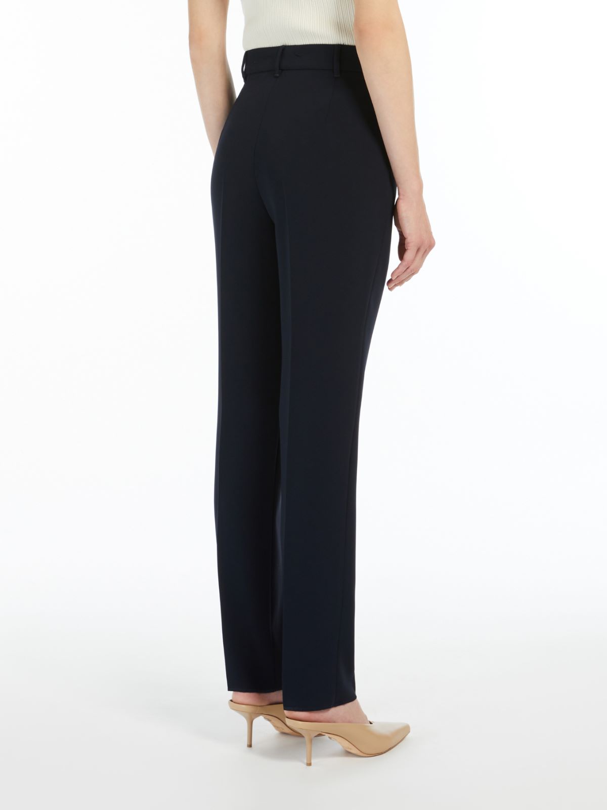 Straight-fit cady trousers - NAVY - 3