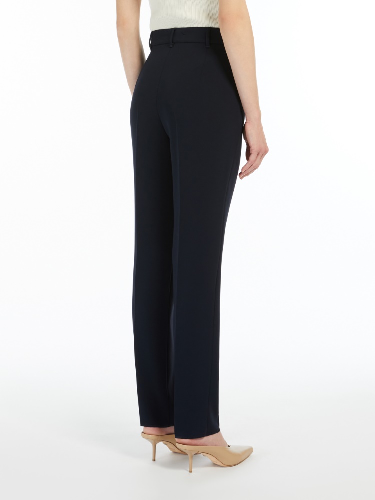 Straight-fit cady trousers - NAVY - 3