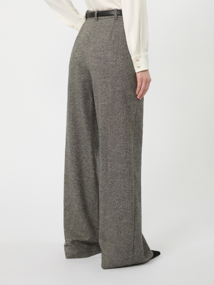 Wool-blend trousers - WHITE BLACK - Max Mara - 3