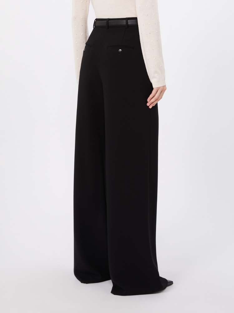Wide-fit cady trousers - BLACK - 3
