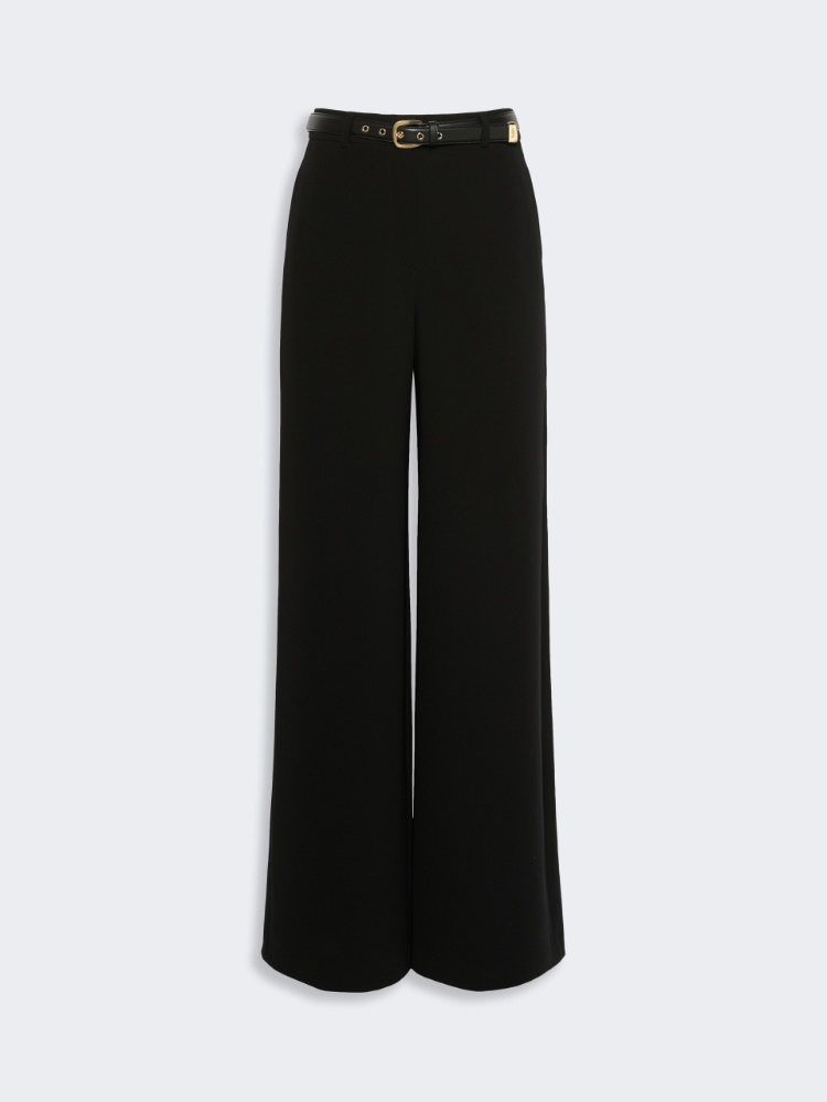 Wide-fit cady trousers - BLACK