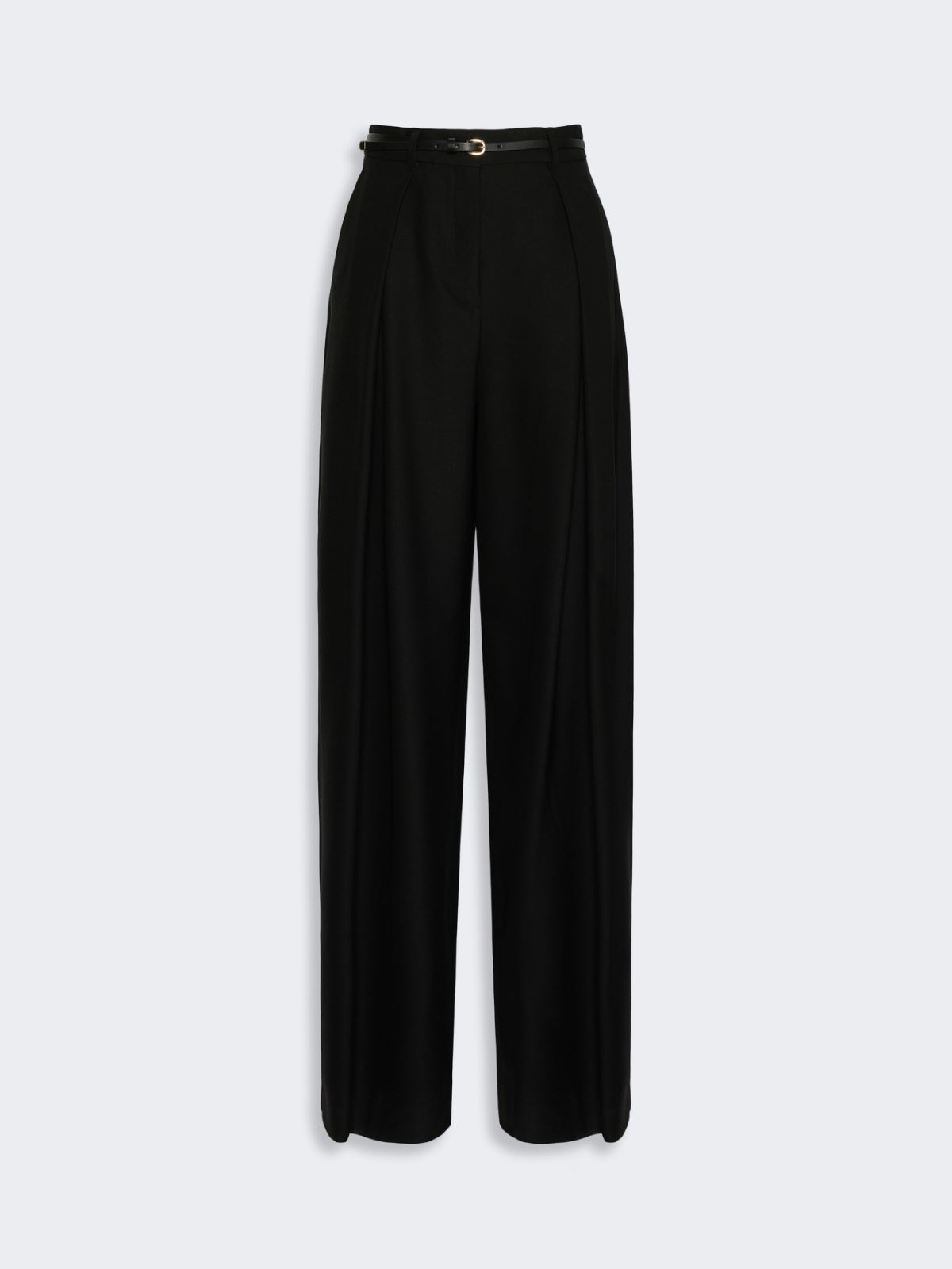 Wide-fit wool twill trousers - BLACK - Max Mara - 5