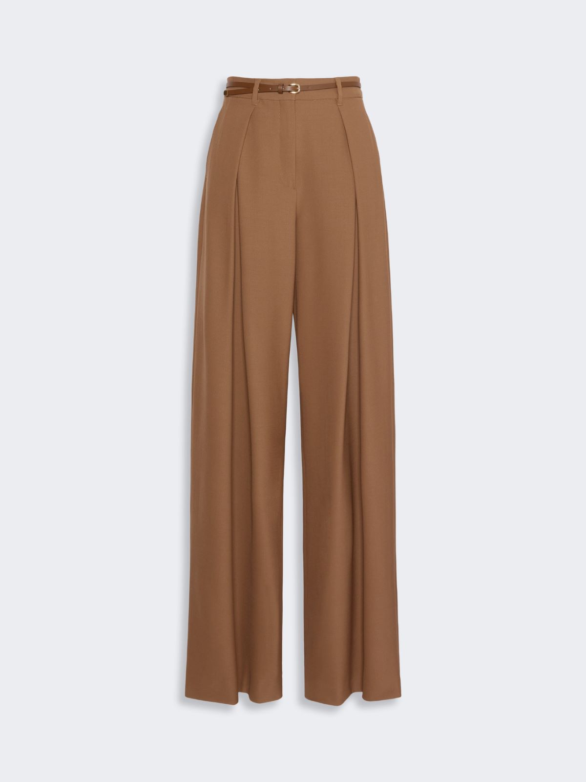 Wide-fit wool twill trousers - TOBACCO - Max Mara - 5