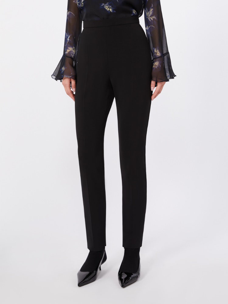 Pantalón ajustado de cady elástico - NEGRO - 2