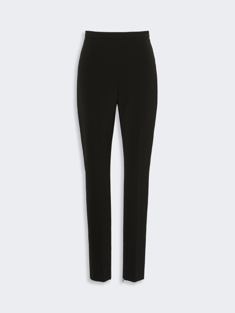 Pantalón ajustado de cady elástico - NEGRO