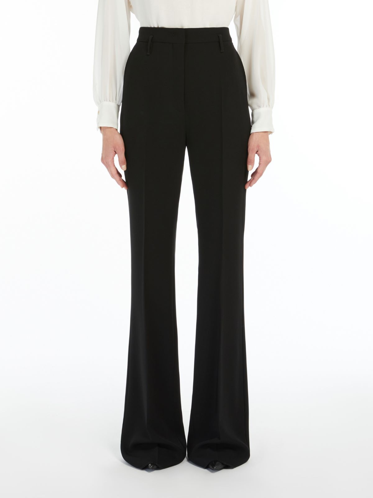 Flared cady trousers - BLACK - 2