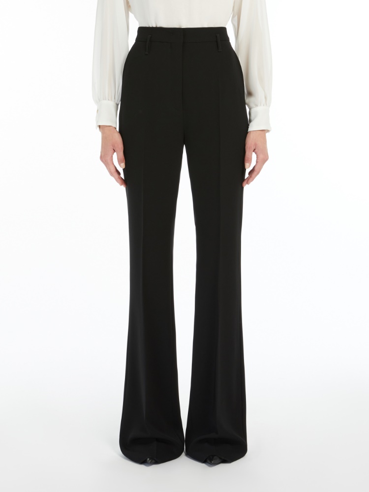 Flared cady trousers - BLACK - 2