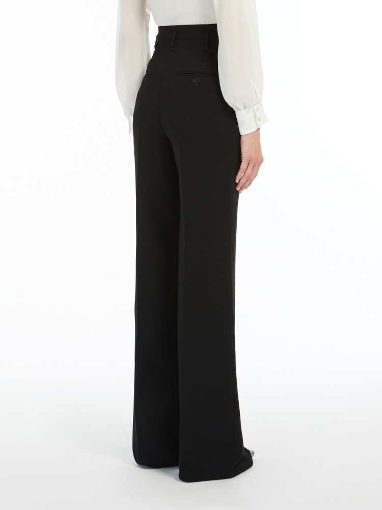 Flared cady trousers - BLACK - 3