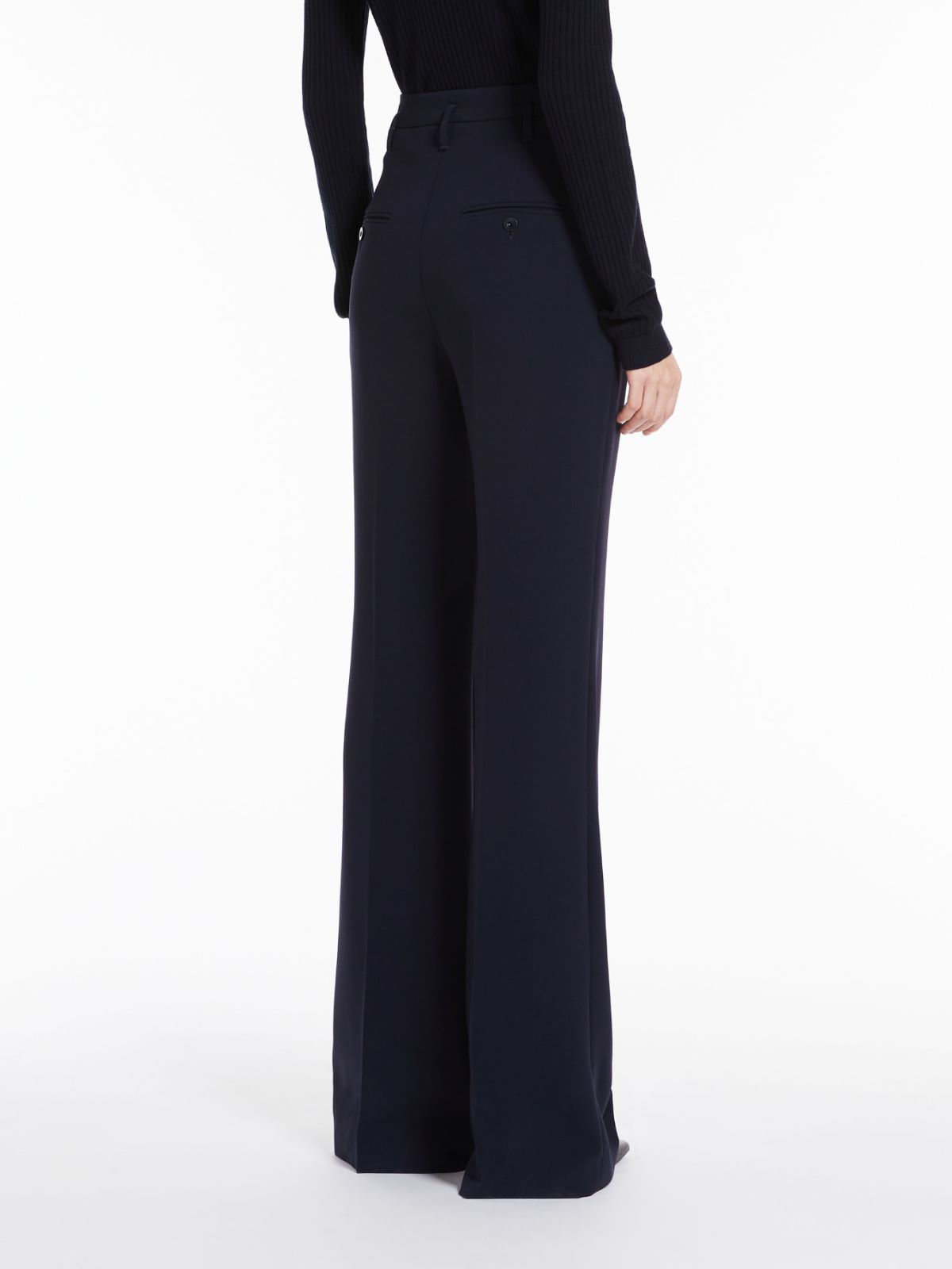 Flared cady trousers - NAVY - 3