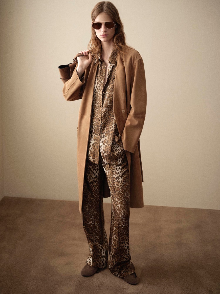 Printed silk trousers + BROWN - Max Mara