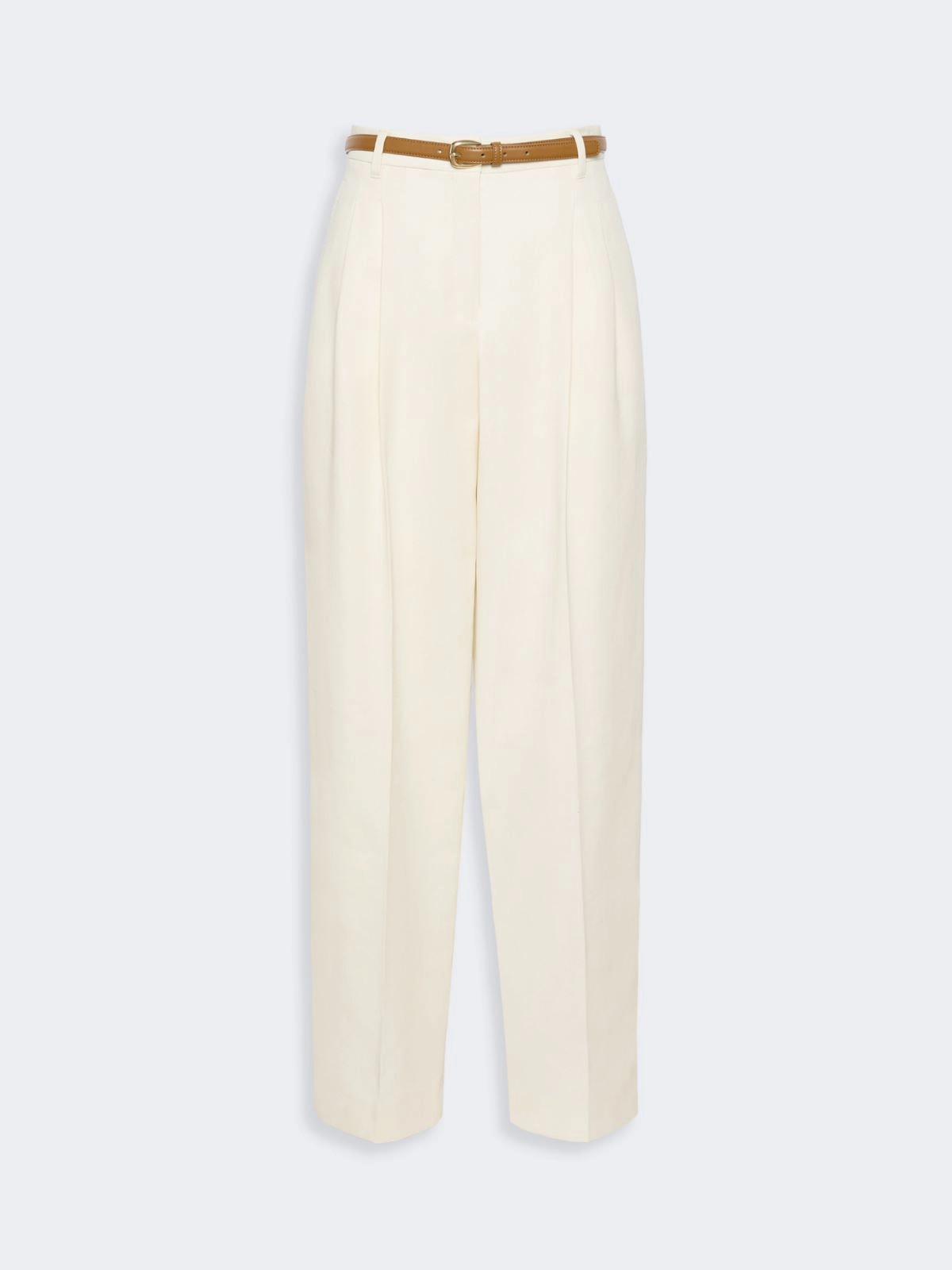 Flowing cotton crepe trousers - IVORY - Max Mara - 5