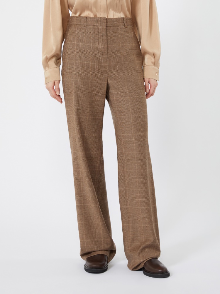 Straight-fit wool flannel trousers - CAMEL - Max Mara - 2
