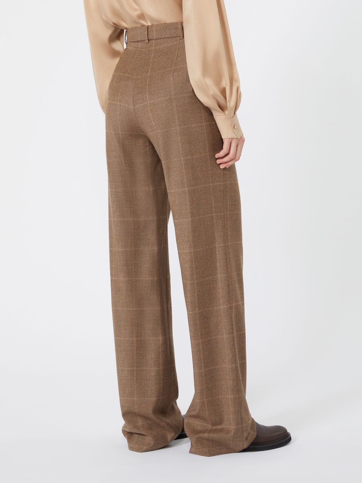 Straight-fit wool flannel trousers - CAMEL - Max Mara - 3