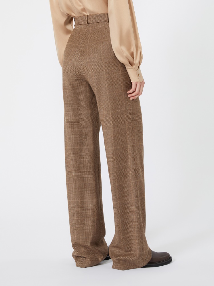 Straight-fit wool flannel trousers - CAMEL - Max Mara - 3