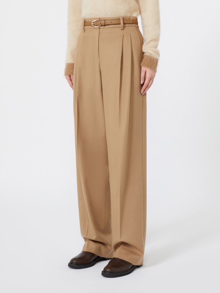 Wool wide-leg trousers - CAMEL - Max Mara - 2