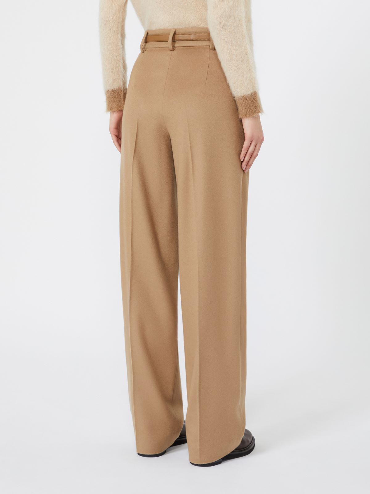 Wool wide-leg trousers - CAMEL - Max Mara - 3