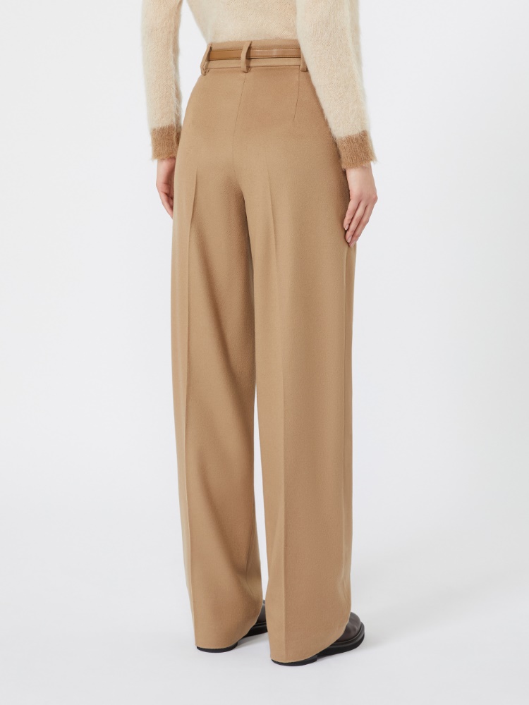 Wool wide-leg trousers - CAMEL - Max Mara - 3