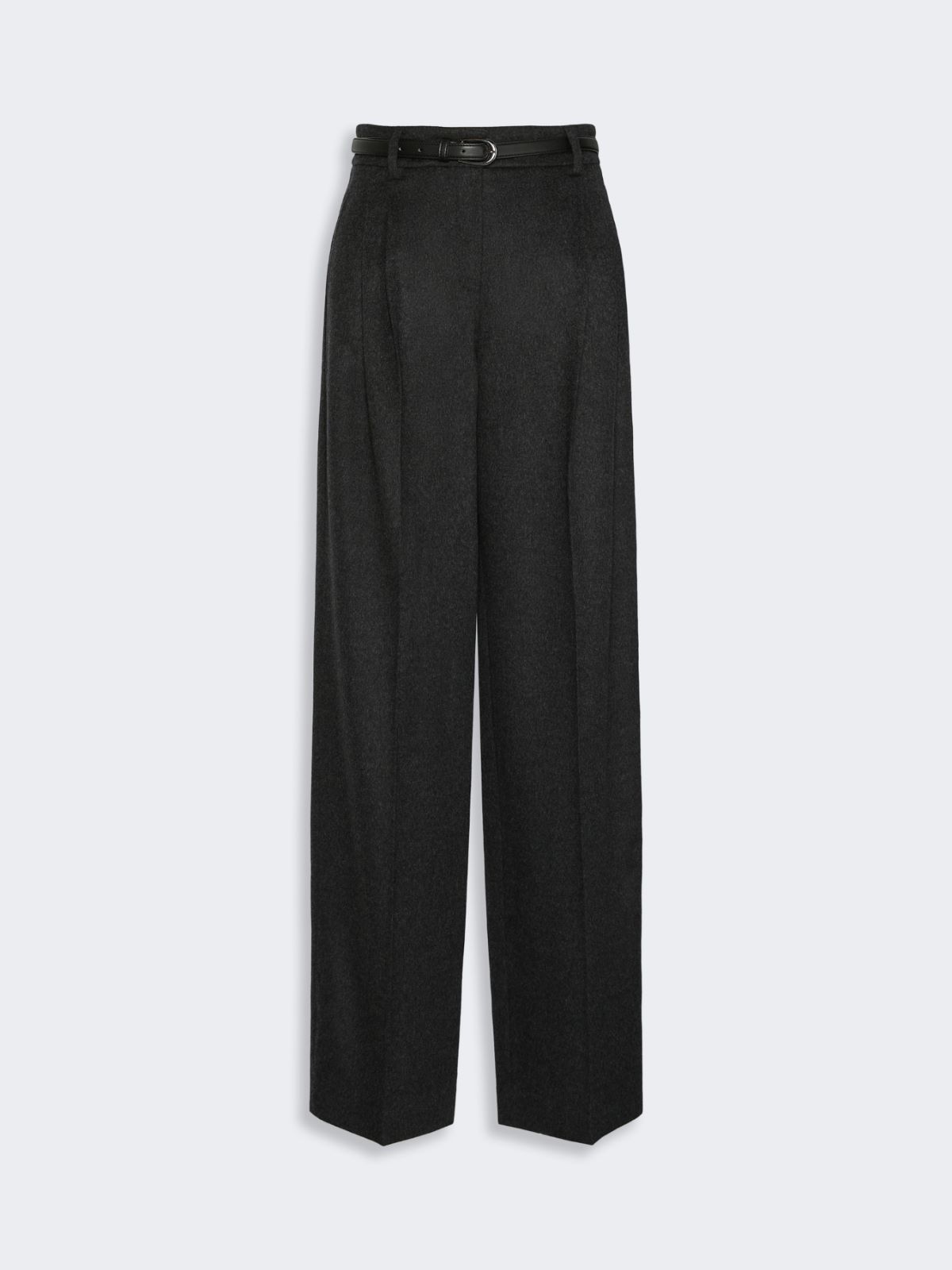 Wool wide-leg trousers - DARK GREY - Max Mara - 5