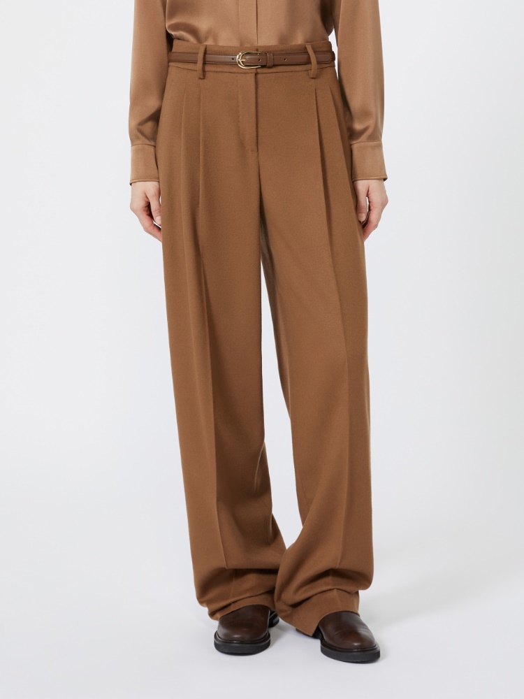 Wool wide-leg trousers - TOBACCO - Max Mara - 2