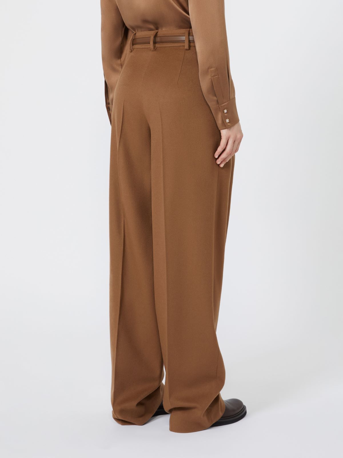 Wool wide-leg trousers - TOBACCO - Max Mara - 3