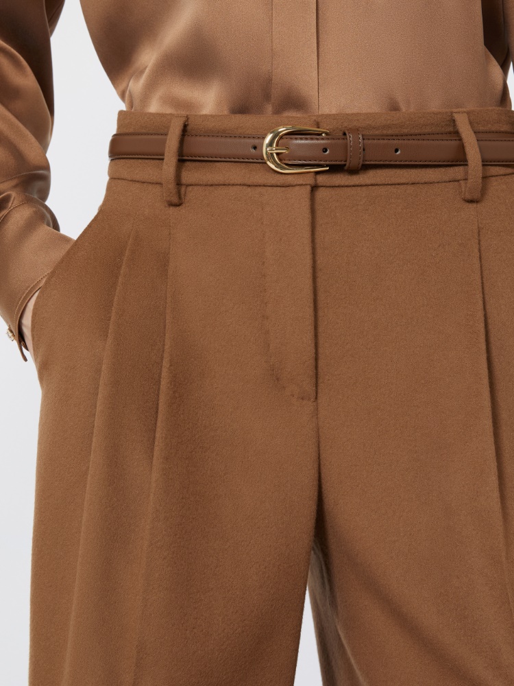 Wool wide-leg trousers - TOBACCO - Max Mara - 4