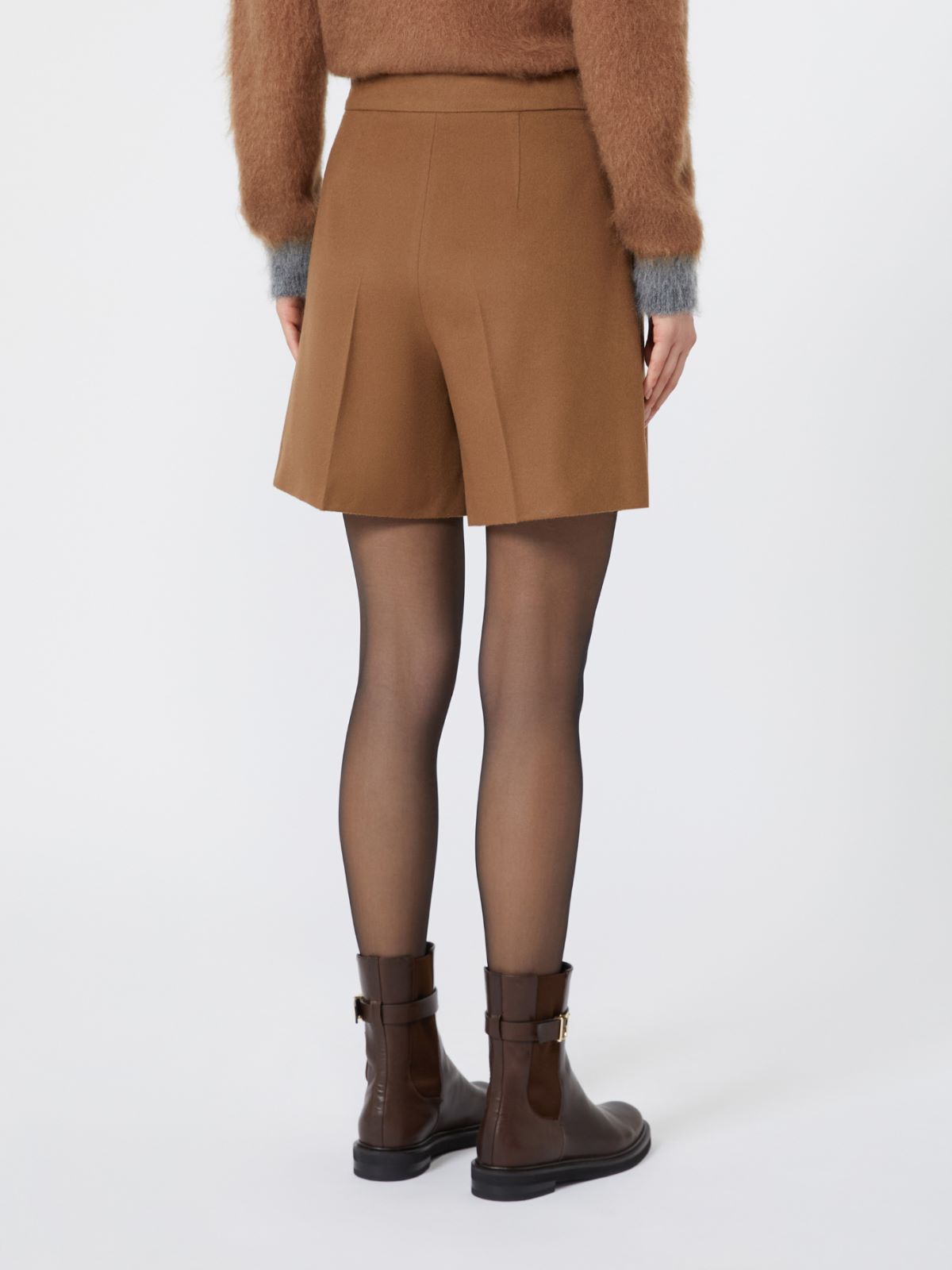 Wool broadcloth shorts - TOBACCO - Max Mara - 3