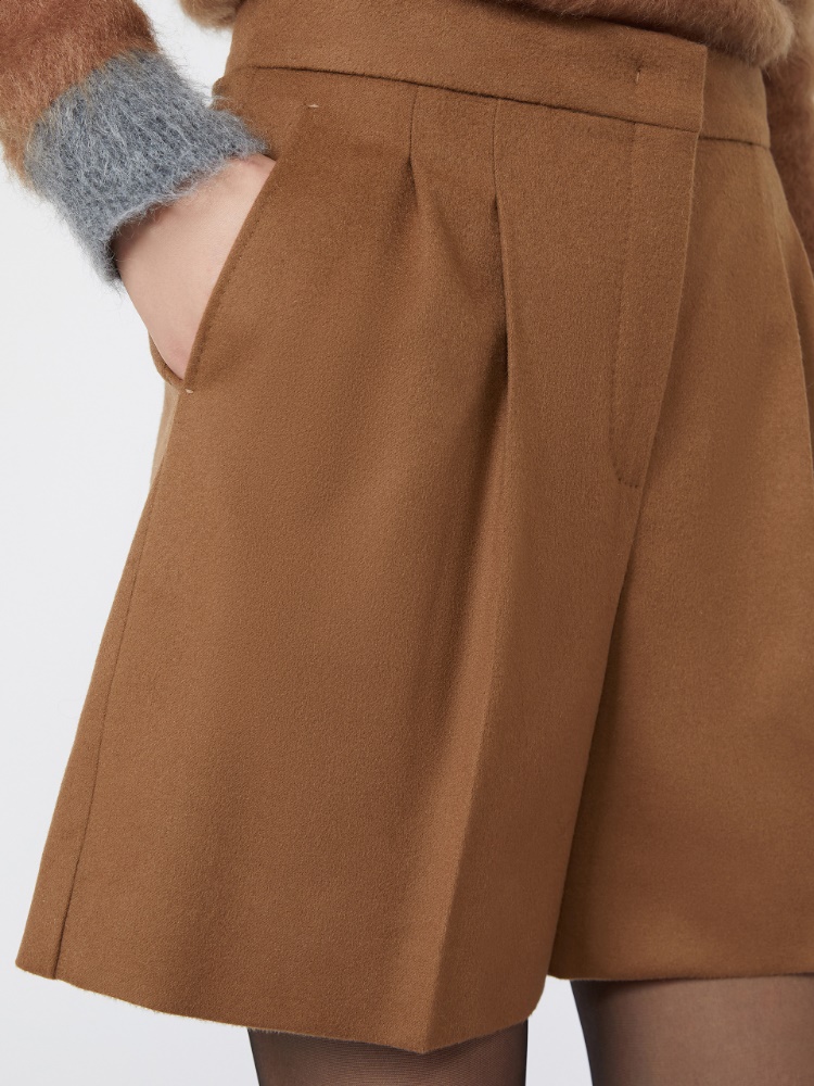 Wool broadcloth shorts - TOBACCO - Max Mara - 4