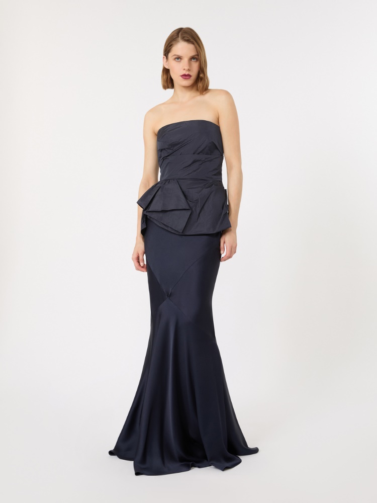 Taffeta corset top - ULTRAMARINE