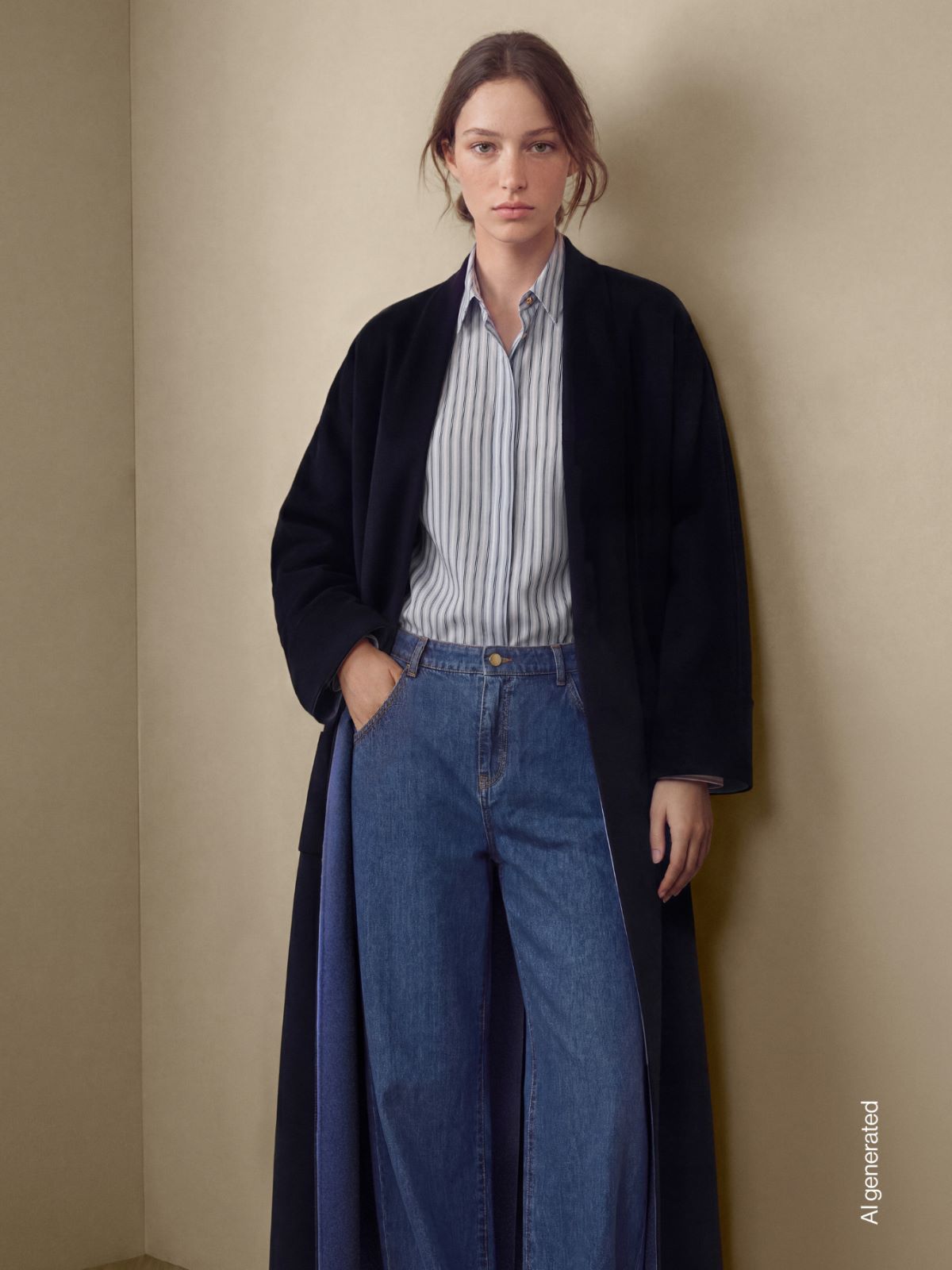 Barrel-leg denim trousers + NAVY - Max Mara