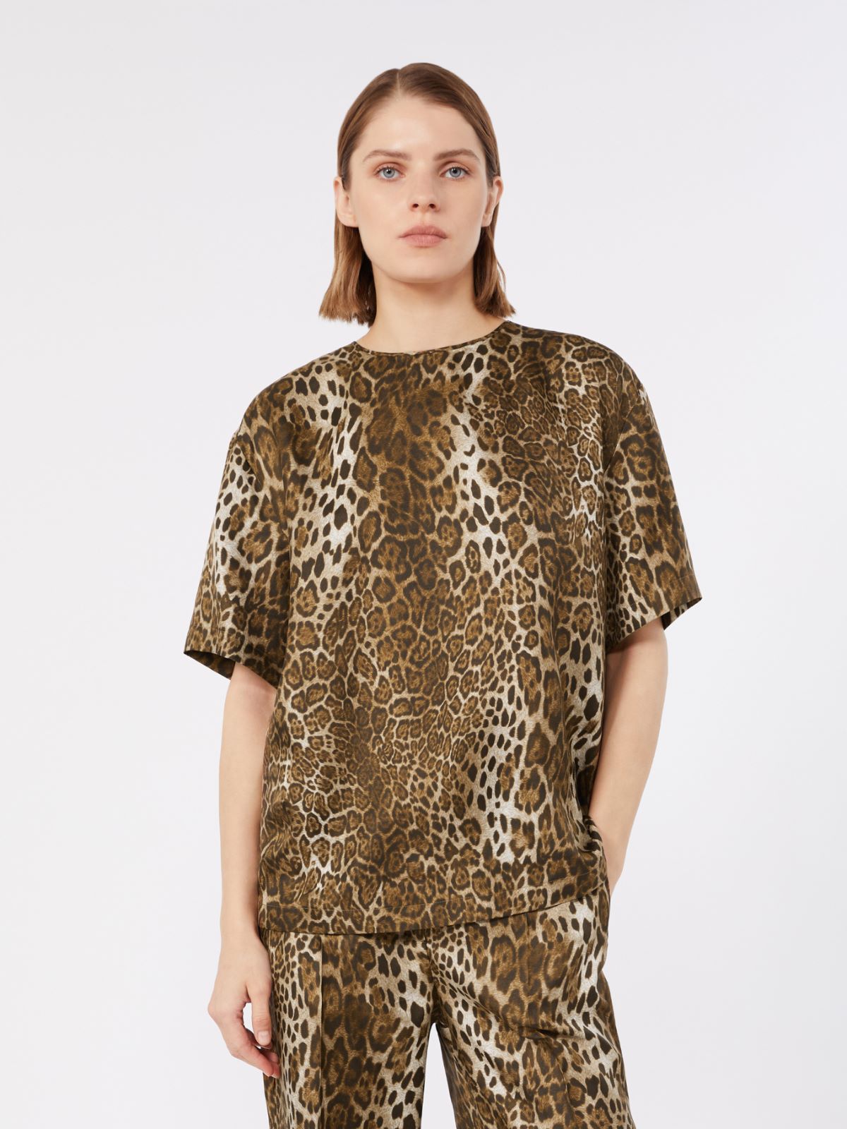 Printed silk blouse - BROWN - Max Mara - 2