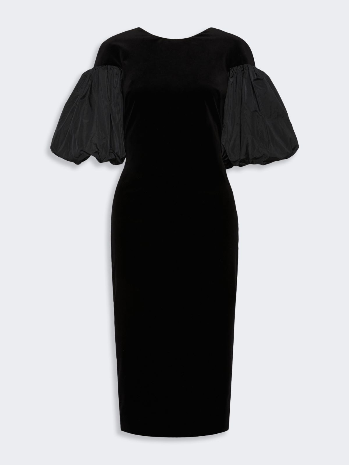 Cotton velvet midi dress - BLACK - Max Mara - 5