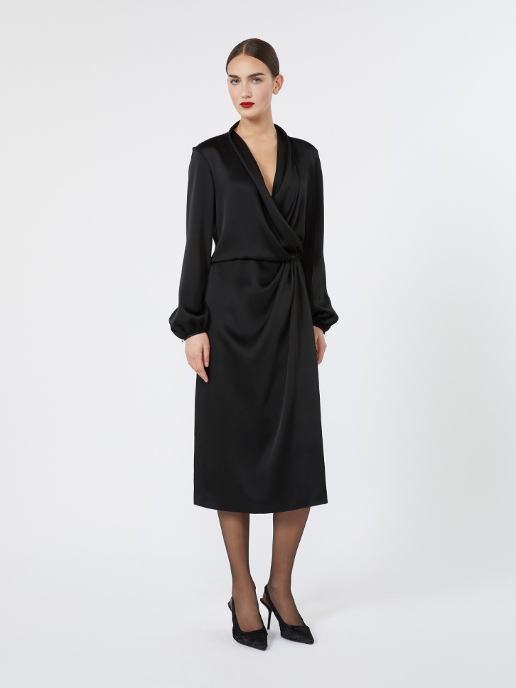 Flowing envers satin dress - BLACK - Max Mara - 2