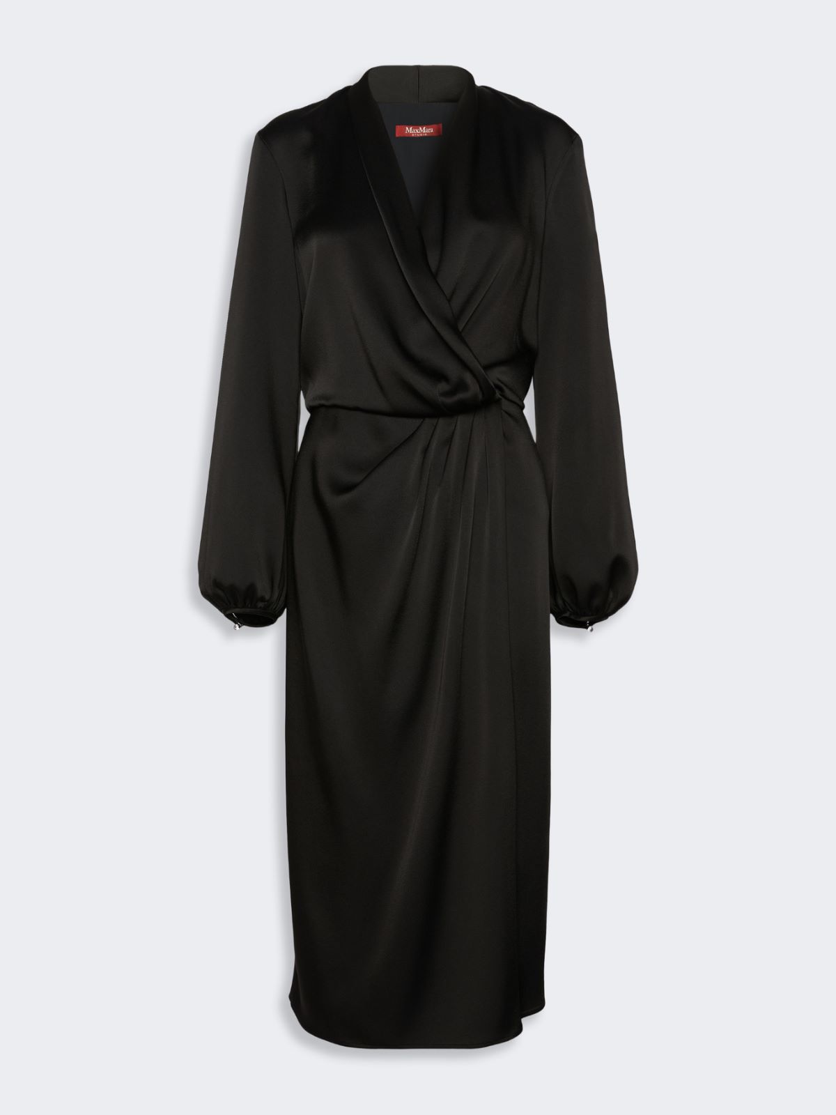 Flowing envers satin dress - BLACK - Max Mara - 5