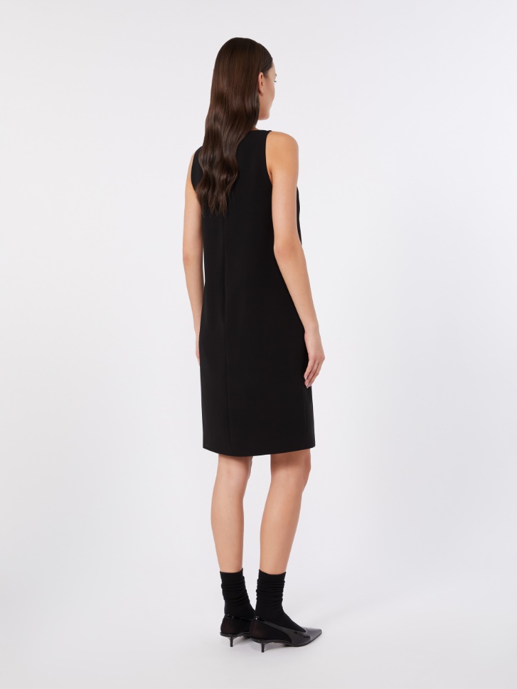Flared cady dress - BLACK - 3