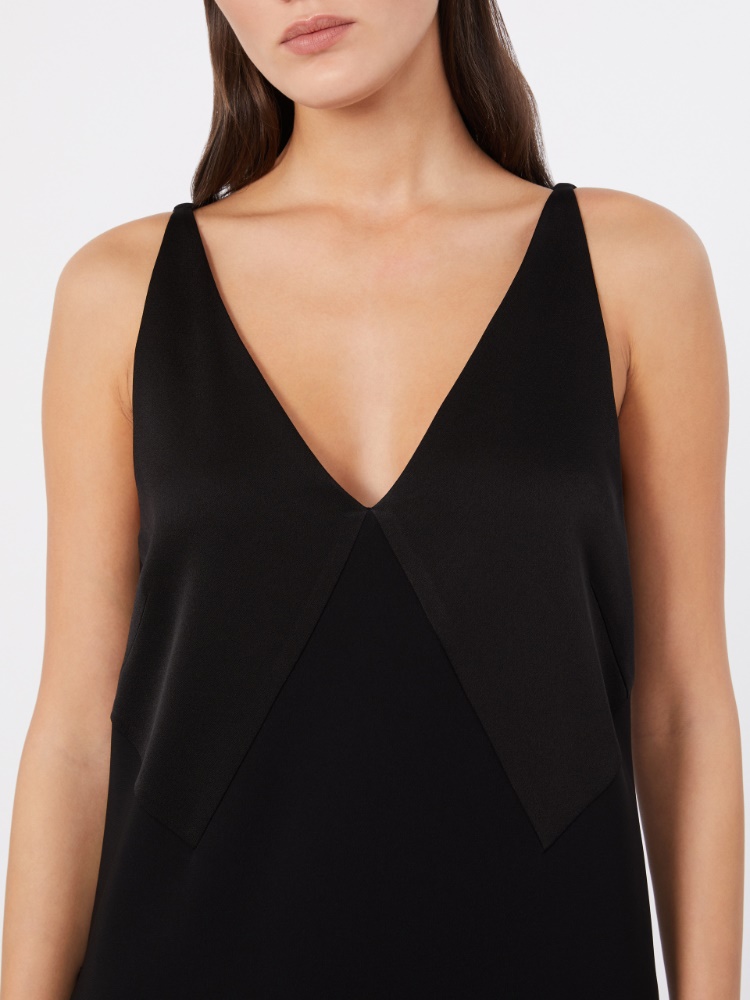 Flared cady dress - BLACK - 4