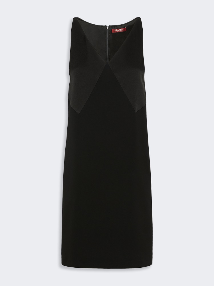 Flared cady dress - BLACK - 5