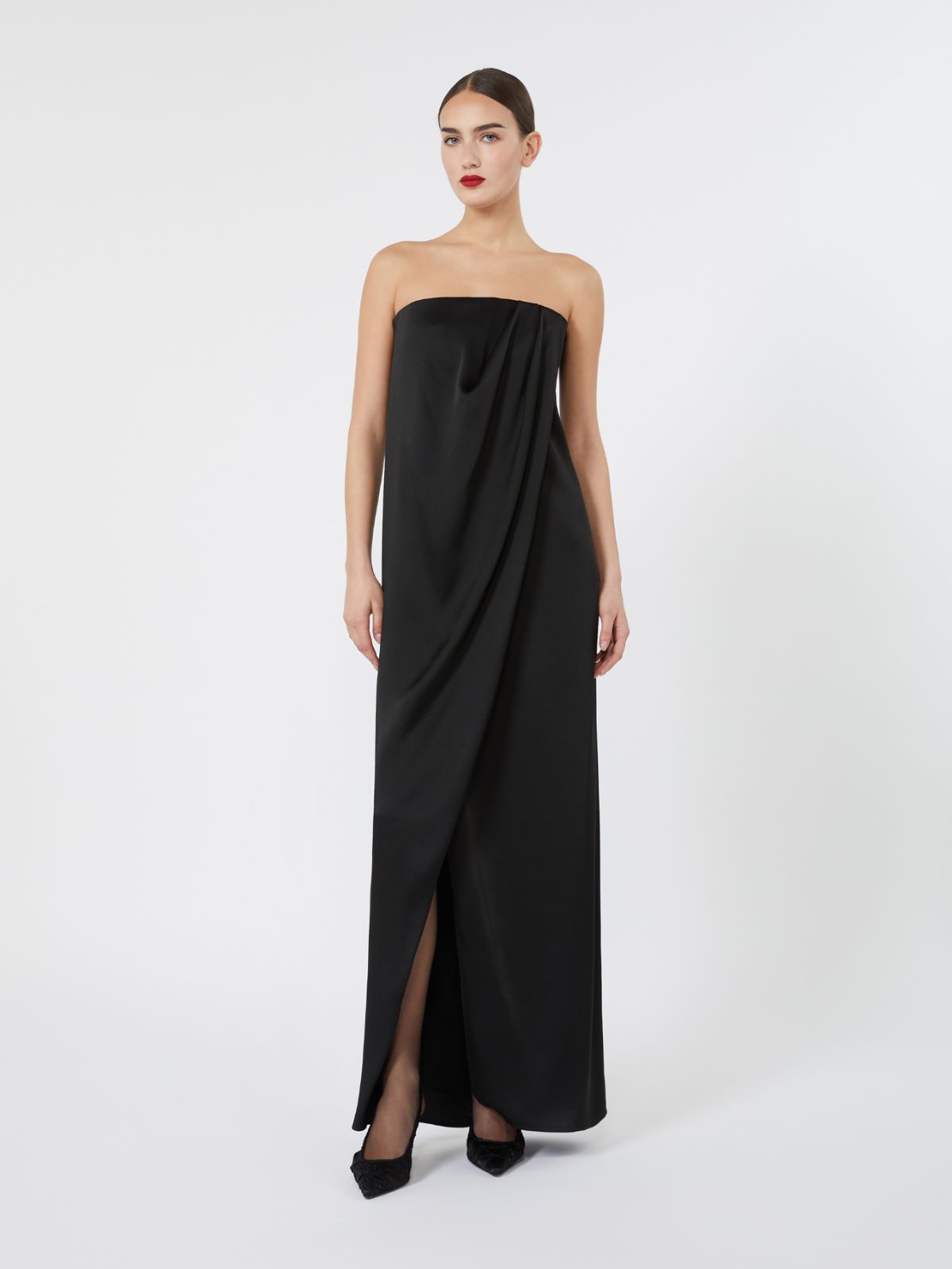 Bustierkleid aus Envers-Satin - SCHWARZ - Max Mara - 2