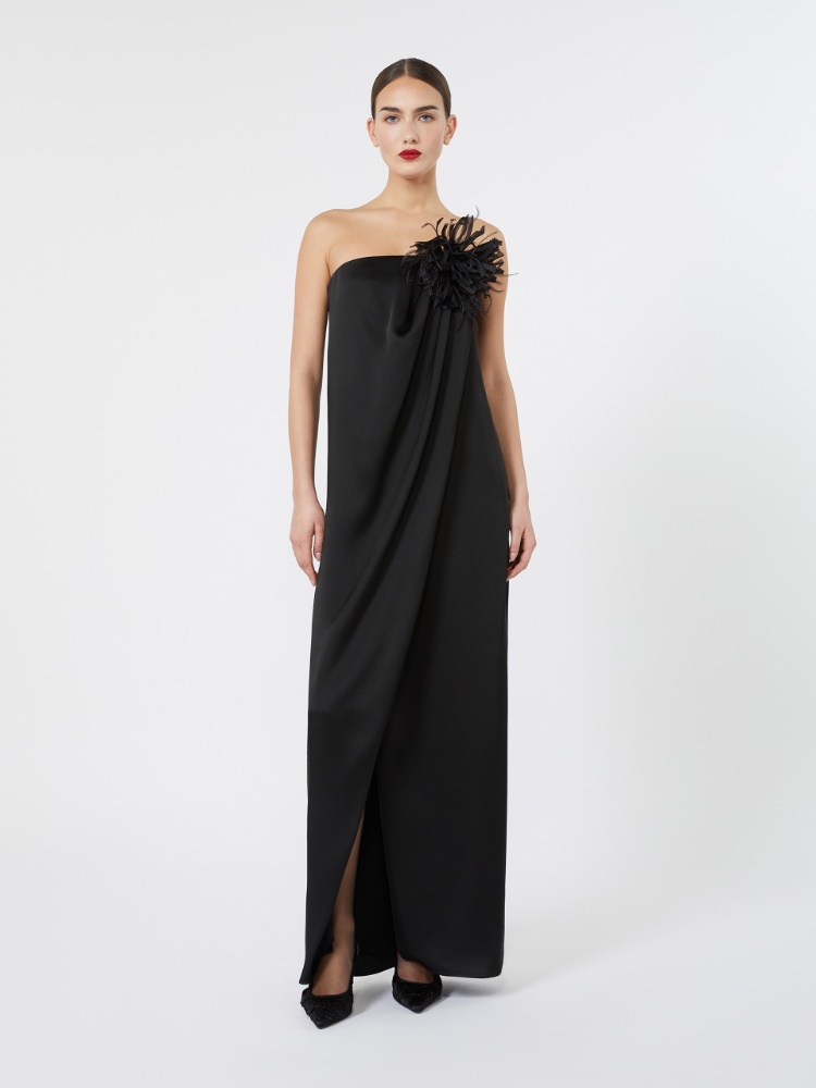 Bustierkleid aus Envers-Satin - SCHWARZ