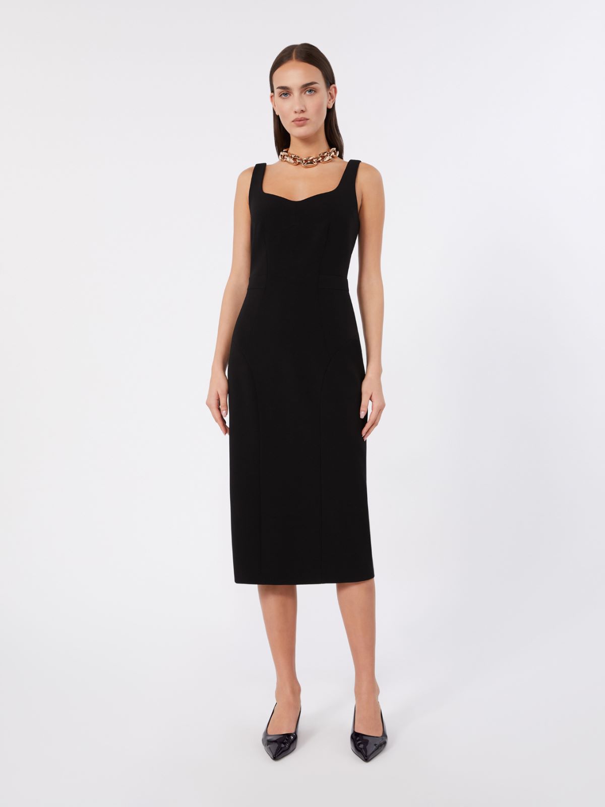Technical cady princess dress - BLACK