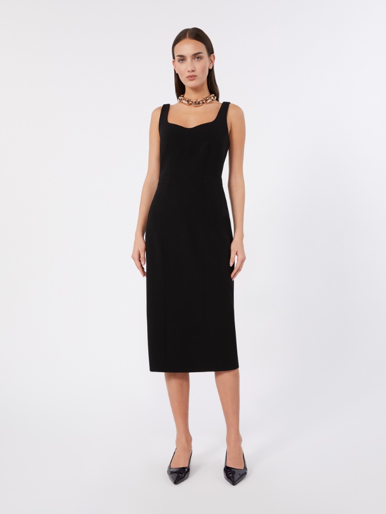 Technical cady princess dress - BLACK