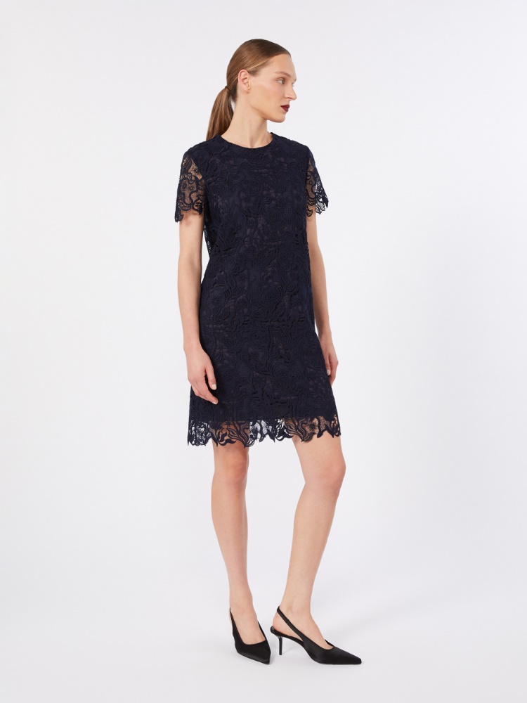 Macramé lace boxy dress - MIDNIGHTBLUE - 2