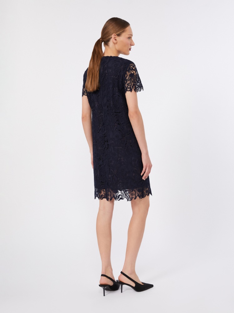 Macramé lace boxy dress - MIDNIGHTBLUE - 3