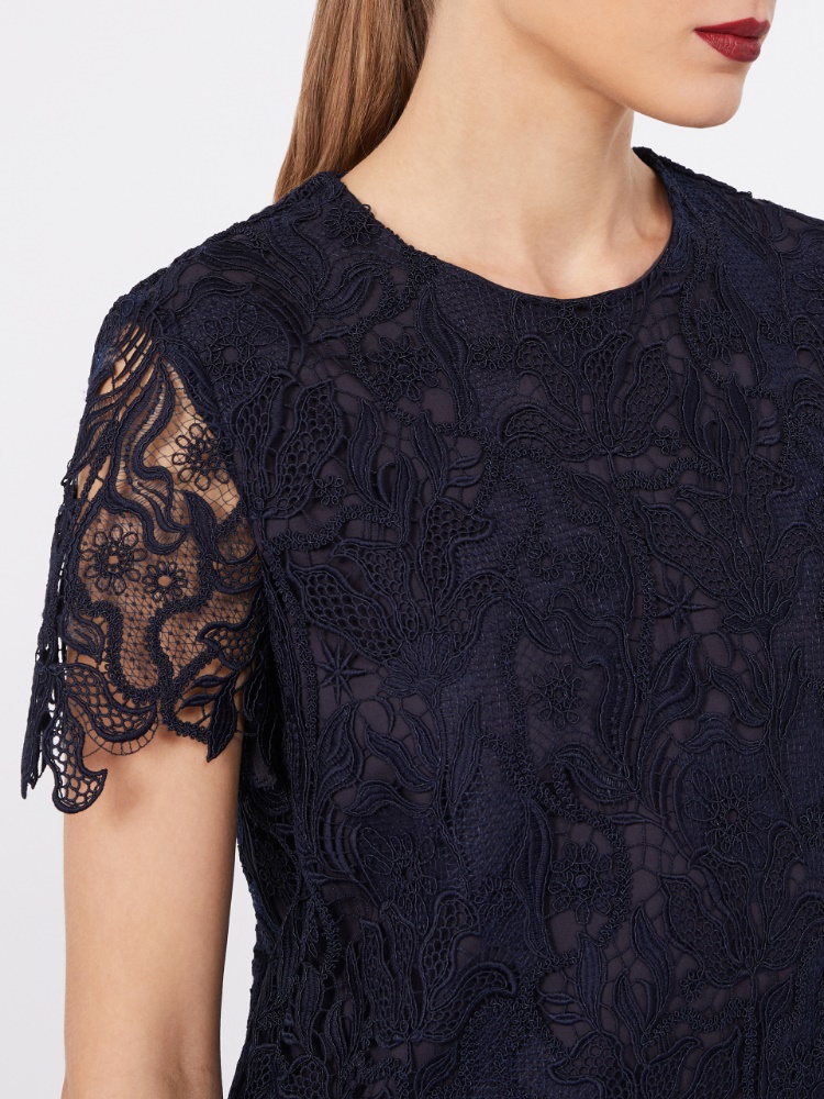 Macramé lace boxy dress - MIDNIGHTBLUE - 4