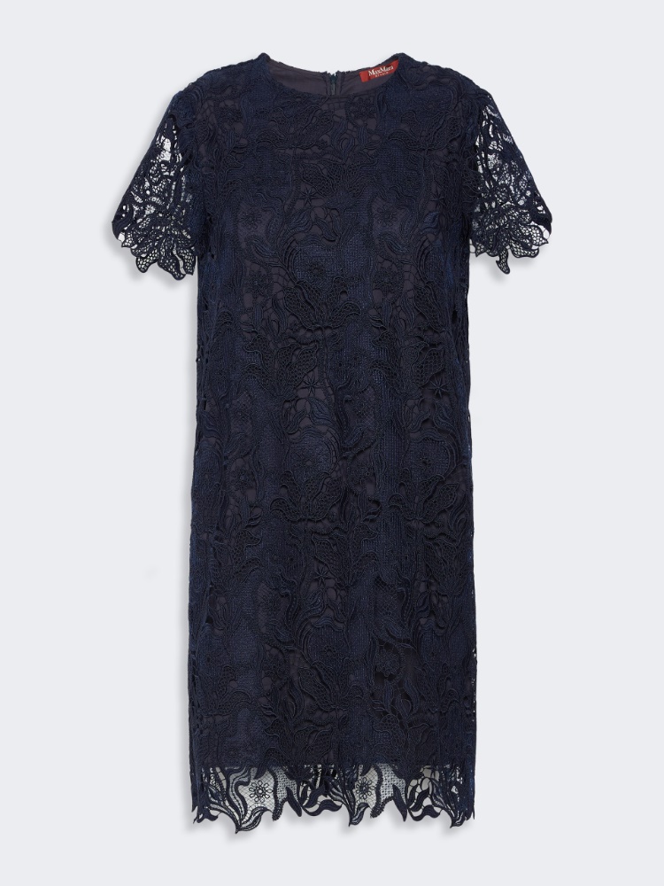 Macramé lace boxy dress - MIDNIGHTBLUE