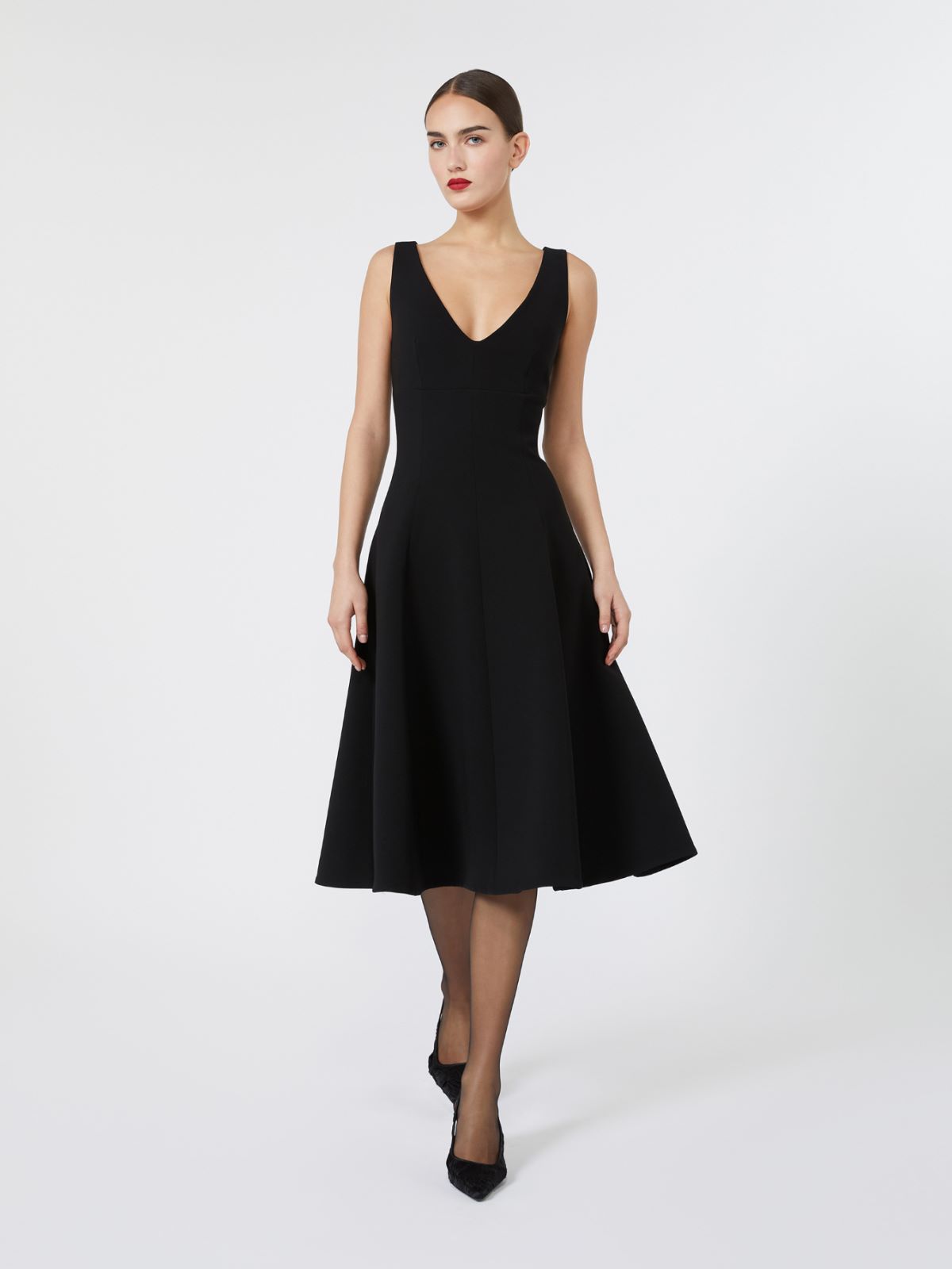 Cady dress with circle skirt - BLACK