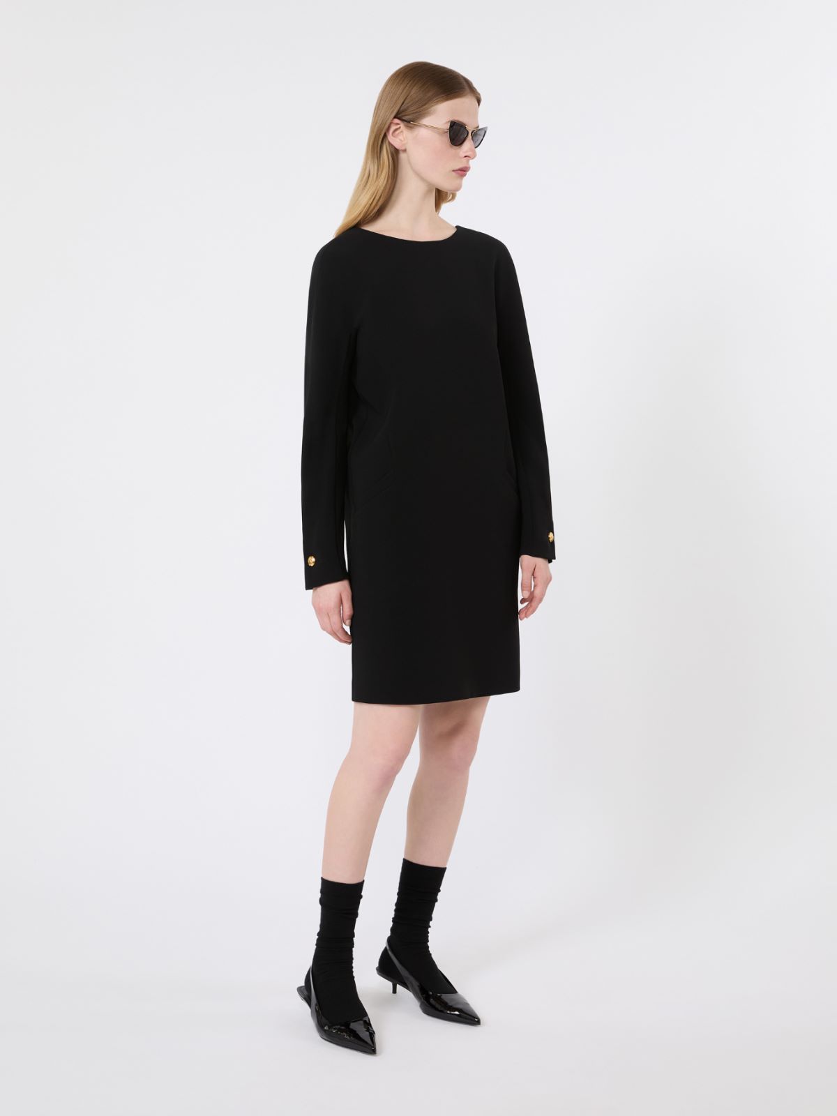 [フロンダ] トリアセテート キャディ ドレス - BLACK - Max Mara
