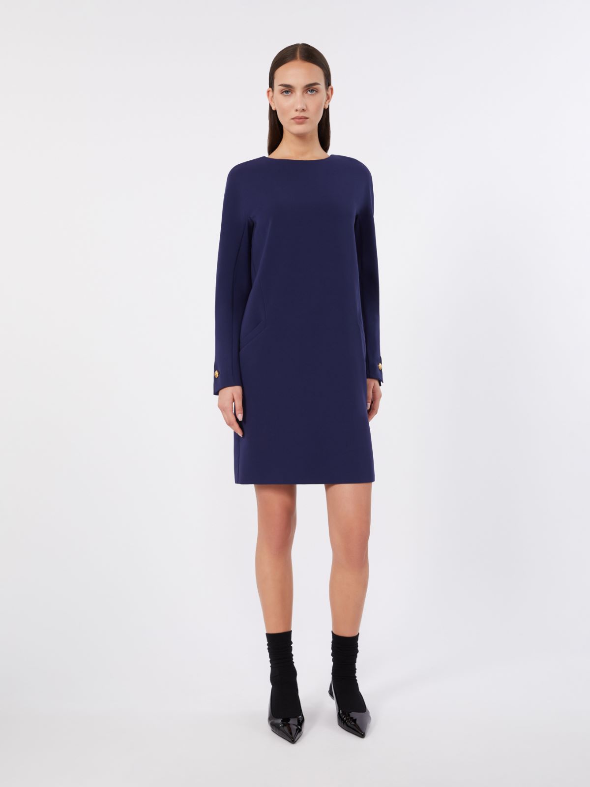 [フロンダ] トリアセテート キャディ ドレス - NAVY - Max Mara - 2