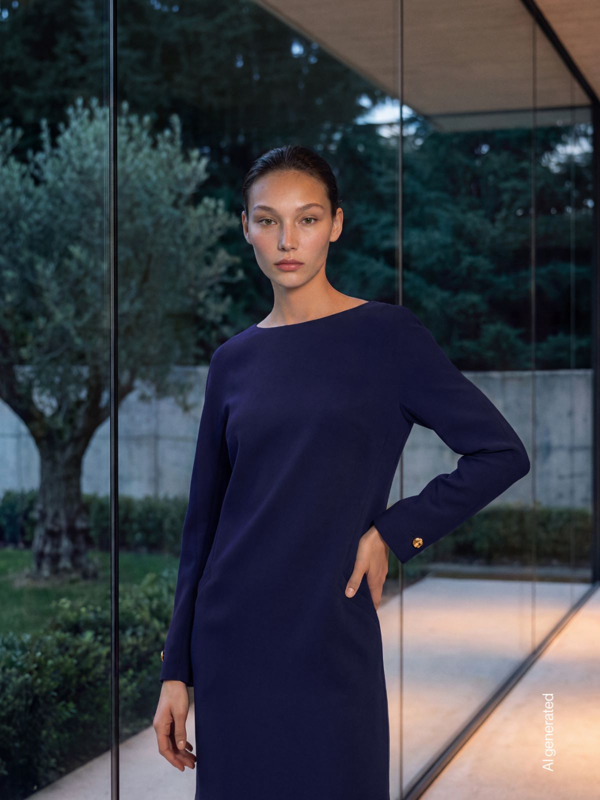 Cady tunic dress - NAVY