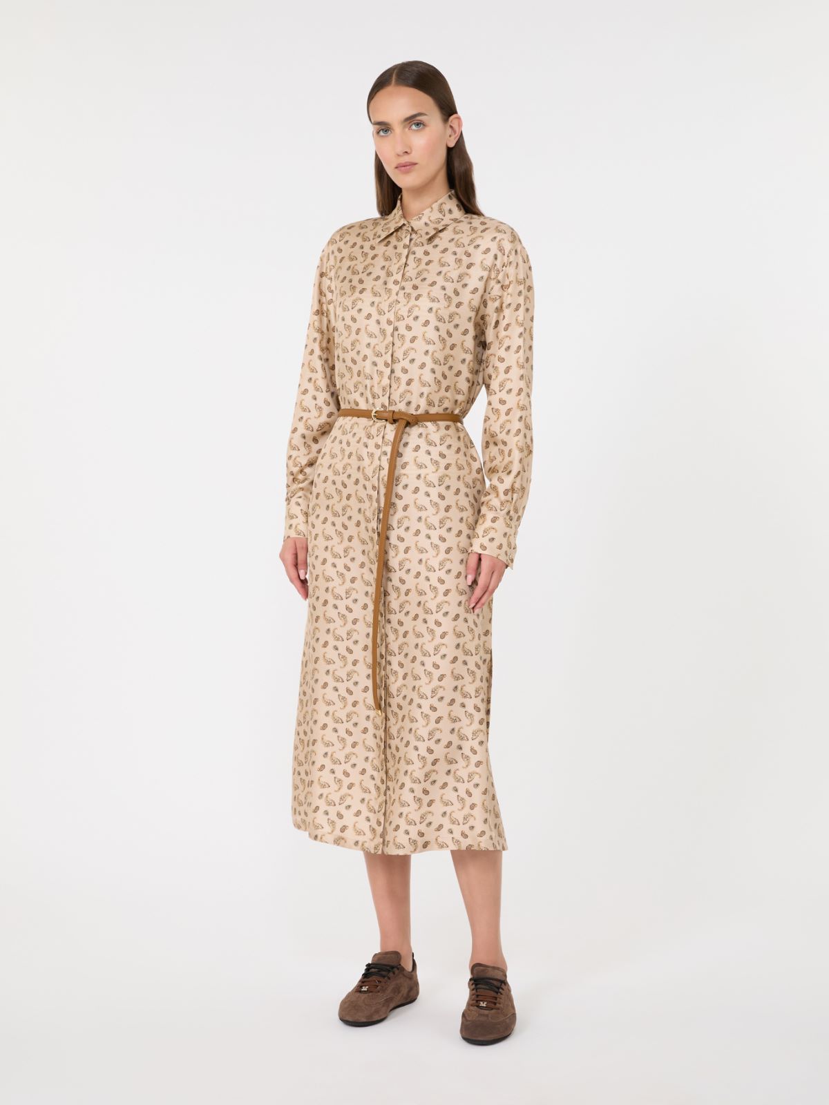 Silk shirt dress - BEIGE - Max Mara - 2