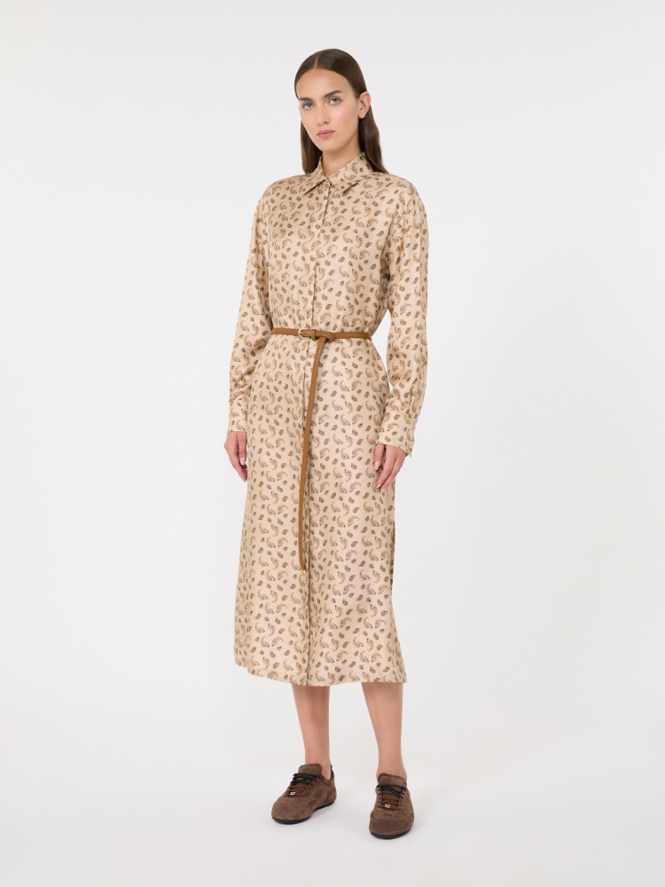 Silk shirt dress - BEIGE - Max Mara - 2